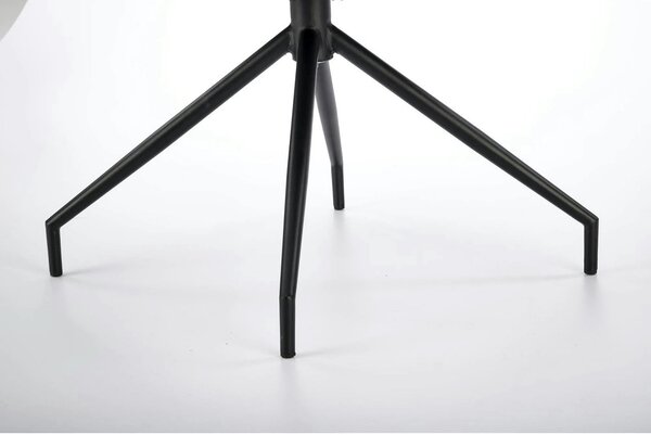 Scaun rotativ K523, gri/negru, stofa/piele ecologica, 61x61x85 cm