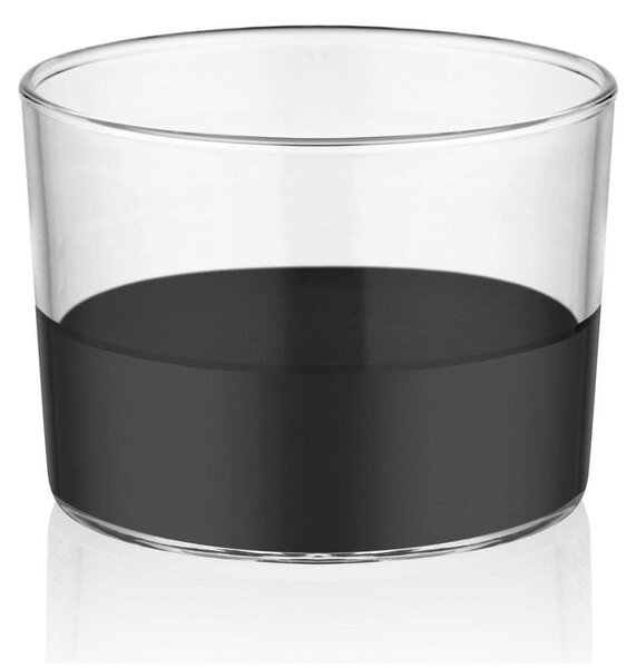 Set 3 boluri DRK0006, negru, sticla, 100 ml