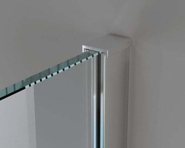 Paravan de duș Walk-In Mediterraneo Trixie 80 cm, sticlă securizată 8 mm, profil crom