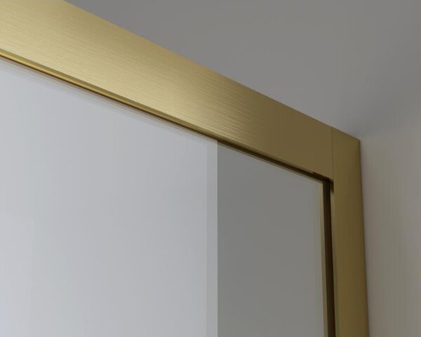 Paravan de duș Walk-In Mediterraneo Trixie 100 cm, sticlă securizată 8 mm, profil auriu
