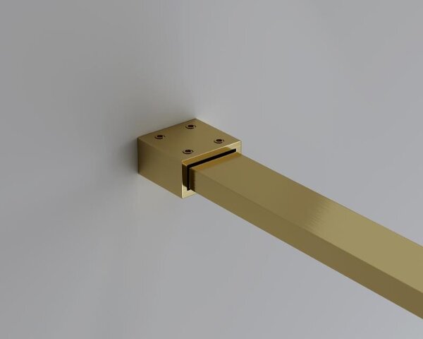 Paravan de duș Walk-In Mediterraneo Trixie 100 cm, sticlă securizată 8 mm, profil auriu