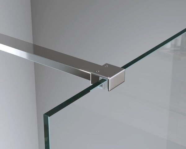 Paravan de duș Walk-In Mediterraneo Trixie 80 cm, sticlă securizată 8 mm, profil crom