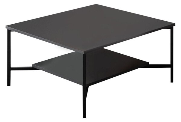 Masuta cafea Black Line, negru, PAL, 80x80x40 cm