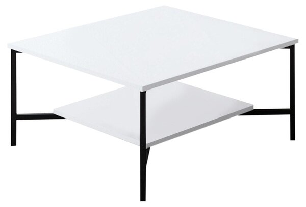 Masuta cafea Black Line, alb/negru, PAL, 80x80x40 cm