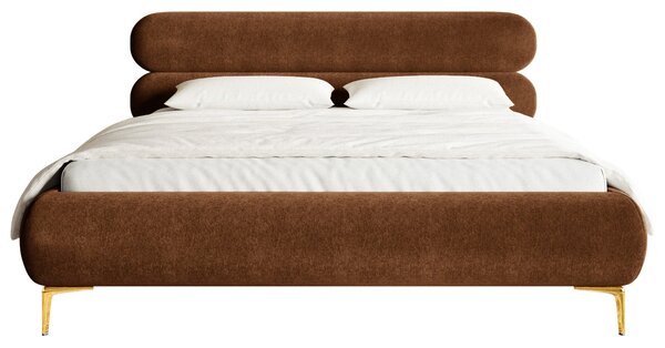 Pat matrimonial 160 cm Rirri 160B (cu somieră) (miere + auriu). Promo -19%. 1099886