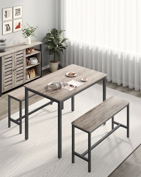 Set masa si bancute Vasagle Maro 110x70x75 cm