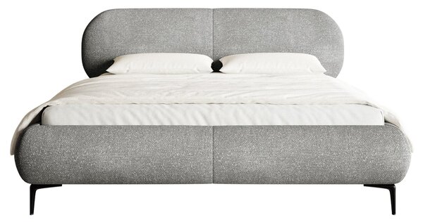 Pat matrimonial 140 cm Octave 140 (cu somieră) (cu sp. depozitare) (gri + negru). Promo -22%. 1099968