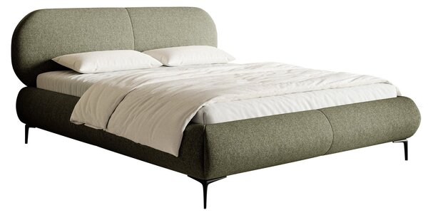 Pat matrimonial 160 cm Octave 160B (cu somieră) (măslin + negru). Promo -22%. 1100037