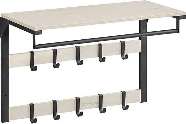 Cuier Vasagle Alb 65x30x30 cm