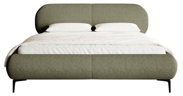 Pat matrimonial 160 cm Octave 160B (cu somieră) (măslin + negru). Promo -22%. 1100037