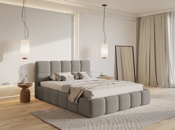 Pat matrimonial 180 cm Cirsten 180B (cu somieră) (Gri). Promo -16%. 1099489