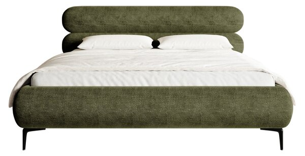 Pat matrimonial 160 cm Rirri 160B (cu somieră) (măslin + negru). Promo -17%. 1099841