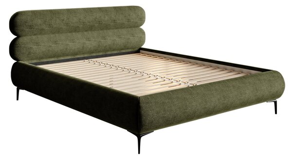 Pat matrimonial 160 cm Rirri 160B (cu somieră) (măslin + negru). Promo -17%. 1099841