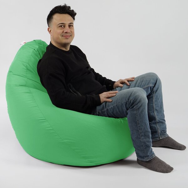 Fotoliu Nirvana Grande Pufrelax, Material Impermeabil, Green Apple