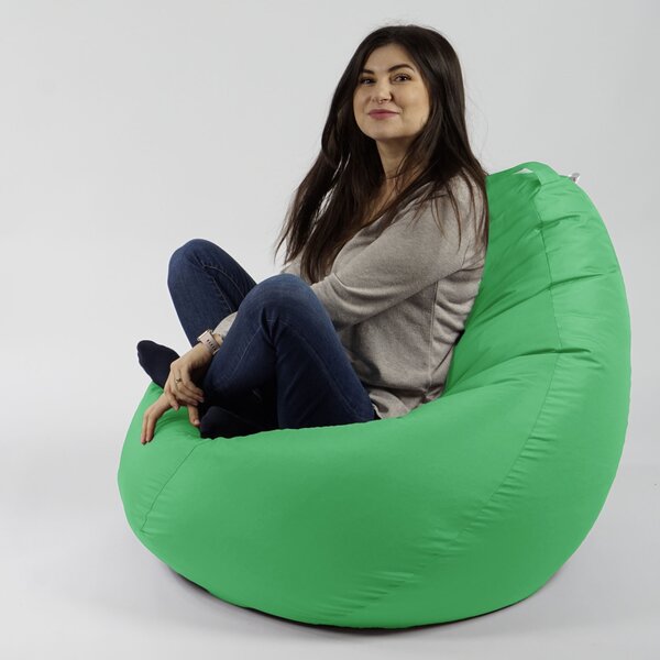 Fotoliu Nirvana Grande Pufrelax, Material Impermeabil, Green Apple