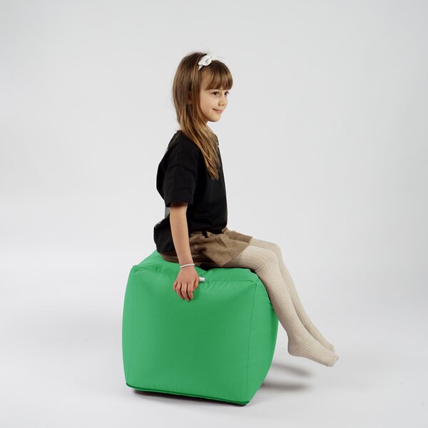 Taburet Cub Pufrelax, Material Impermeabil - Green Apple