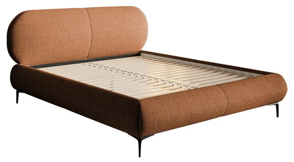 Pat matrimonial 160 cm Octave 160B (cu somieră) (miere + negru). Promo -14%. 1099999
