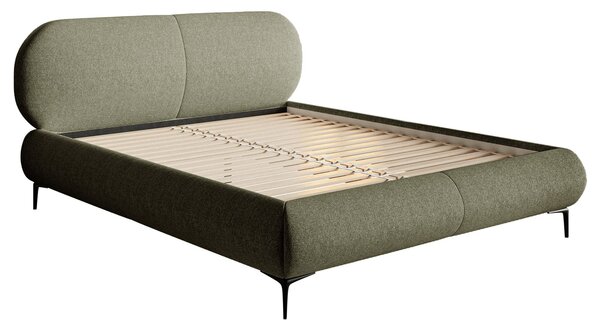 Pat matrimonial 160 cm Octave 160B (cu somieră) (măslin + negru). Promo -22%. 1100037