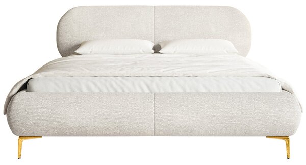 Pat matrimonial 140 cm Octave 140B (cu somieră) (crem). Promo -13%. 1099957