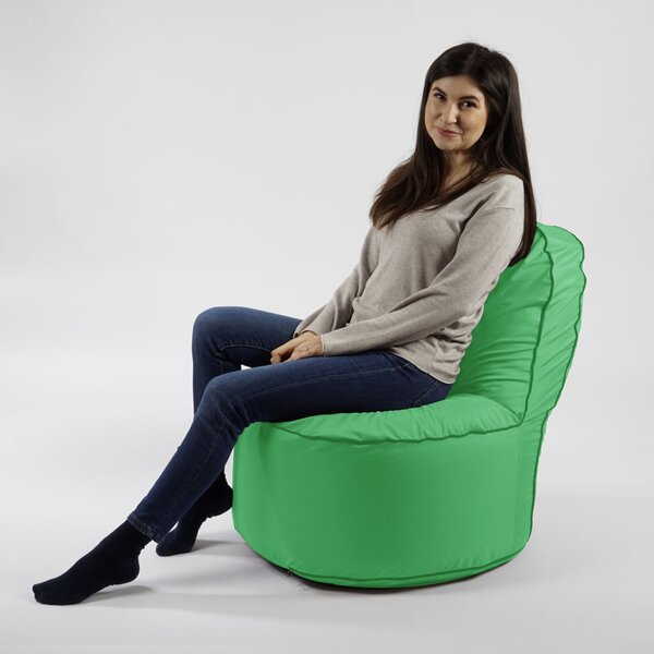 Fotoliu OK Pufrelax, Material Impermeabil, Green Apple