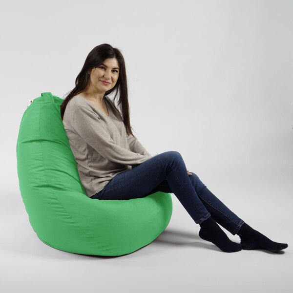 Fotoliu Nirvana Hobbit Pufrelax, Material Impermeabil, Green Apple