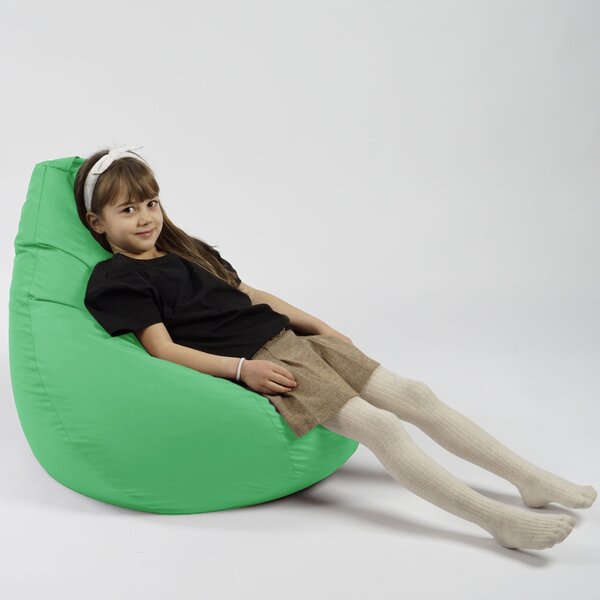 Fotoliu puf copii, Nirvana Light Pufrelax, Material Impermeabil, Green Apple