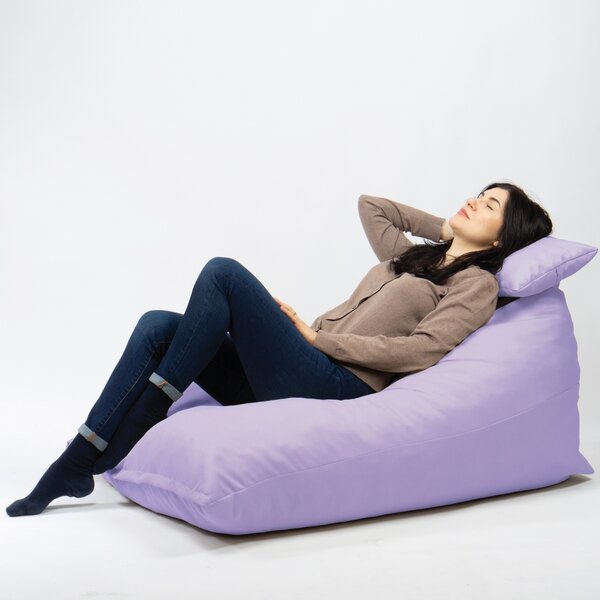 Fotoliu puf, Pufrelax Kudos, perna inclusa, Material Impermeabil - Lilac
