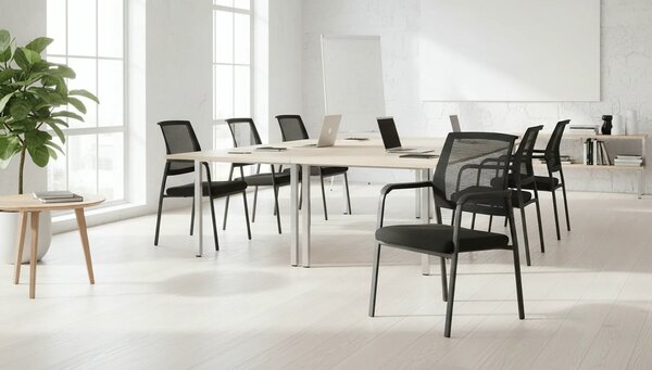 Scaun BERGEN, negru, stofa clasica/metal, 58x60x90 cm