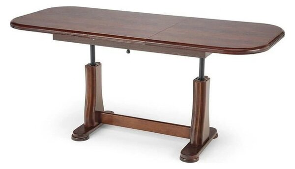 Masa extensibila TYMON 2, nuc inchis, lemn de fag, 125/164x65x60/72 cm