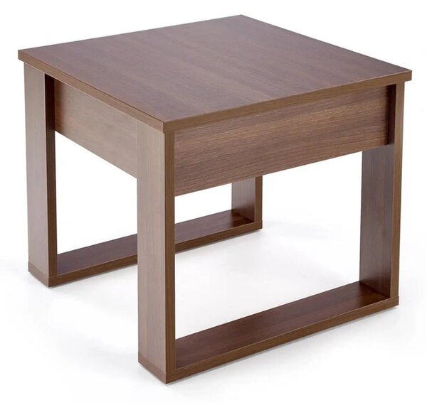Masuta NEA KWADRAT, nuc inchis, PAL furniruit, 60x60x52 cm