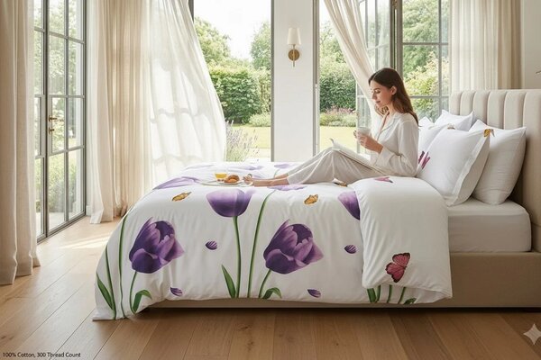 Lenjerie pat Ranforce 100% Cotton Pro (Etheria)