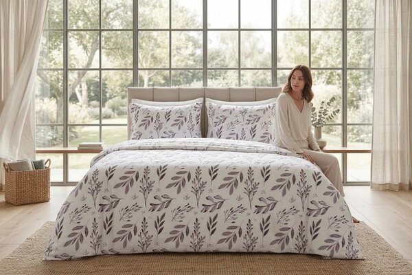 Lenjerie pat Ranforce 100% Cotton Pro (Ivory Glow)