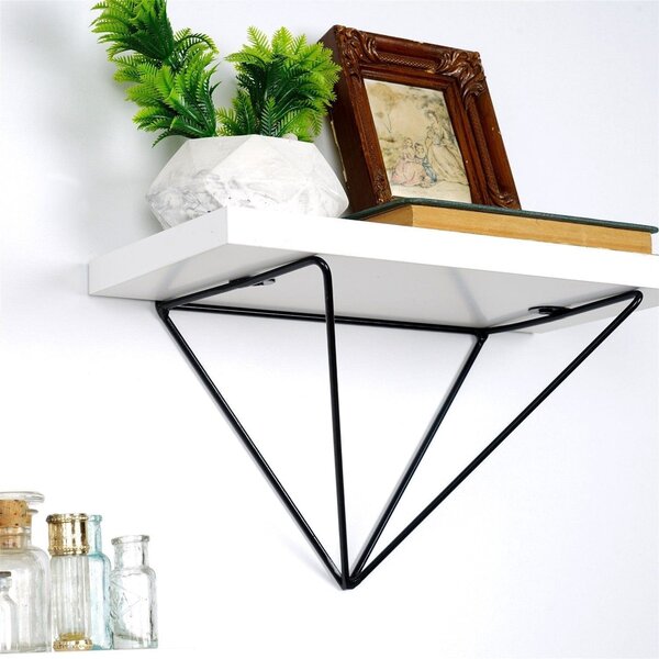 Set 2 polite WR060, alb/negru, metal, 30x30x14 cm