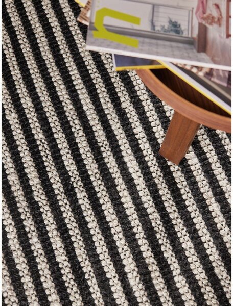 Covor negru țesut manual din iută 160x230 cm Harvest Ebony – Elle Decoration