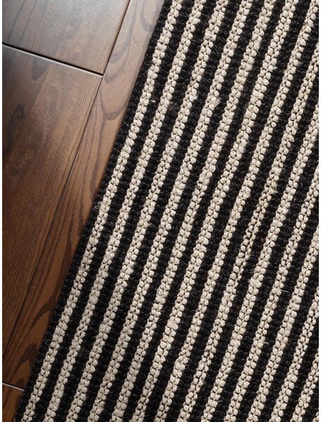 Covor negru țesut manual din iută 160x230 cm Harvest Ebony – Elle Decoration
