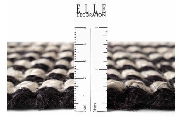 Covor negru țesut manual din iută 160x230 cm Harvest Ebony – Elle Decoration