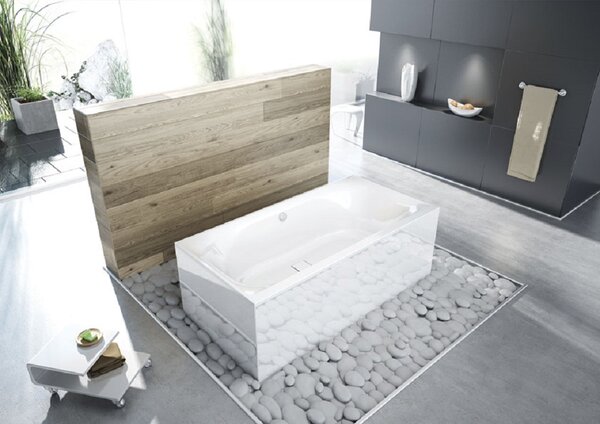 Hoesch Thasos cada dreptunghiulară 200x100 cm alb 3742.010