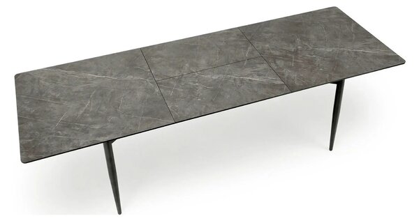 Masa extensibila CHARLES, gri/negru, 180/260x90x76 cm