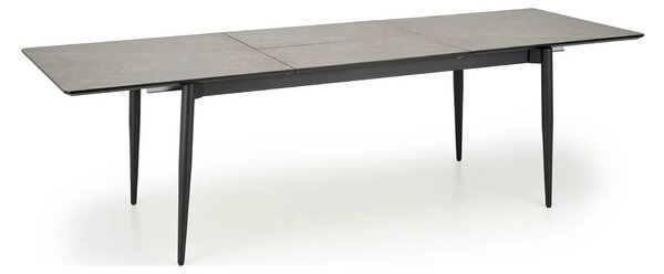 Masa extensibila CHARLES, gri/negru, 180/260x90x76 cm