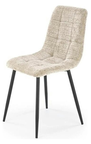 Scaun K547, bej/negru, stofa clasica/metal, 45x53x87 cm