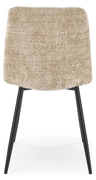 Scaun K547, bej/negru, stofa clasica/metal, 45x53x87 cm