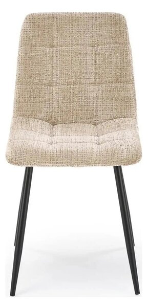 Scaun K547, bej/negru, stofa clasica/metal, 45x53x87 cm