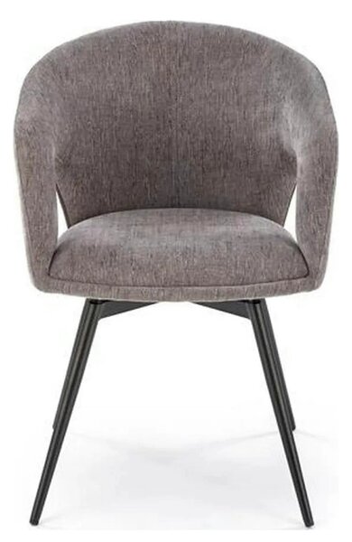 Scaun rotativ K550, gri/negru, stofa clasica/metal, 57x57x78 cm