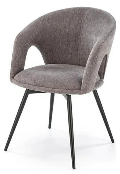 Scaun rotativ K550, gri/negru, stofa clasica/metal, 57x57x78 cm