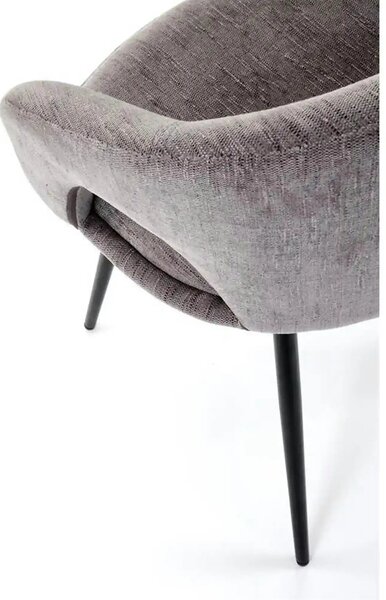 Scaun rotativ K550, gri/negru, stofa clasica/metal, 57x57x78 cm