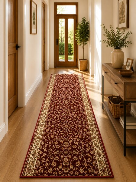 Traversa Covor, Lotos 1555, Grena, Latime 100 cm, Diverse Lungimi