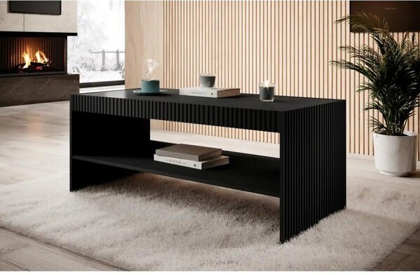 Masuta cafea PAFOS, negru, PAL laminat, 120x56.5x50 cm