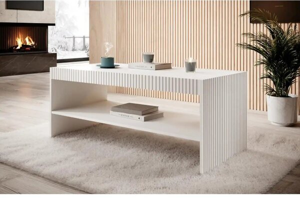 Masuta cafea PAFOS, alb, PAL laminat, 120x56.5x50 cm