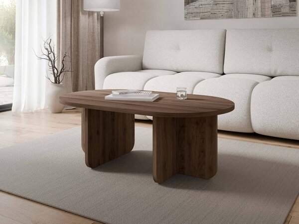 Măsuță de cafea Miami 414, Nuc, PAL laminat, 42x65x110cm, 18 kg