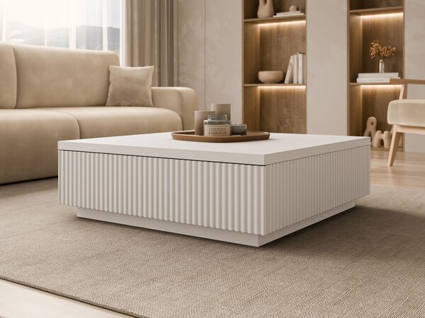 Măsuță de cafea Miami 413, Bej, MDF, PAL laminat, 26x80x81cm, 29 kg
